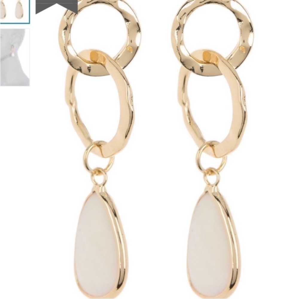 Halogen Mother of Pearl drop earrings. NWT